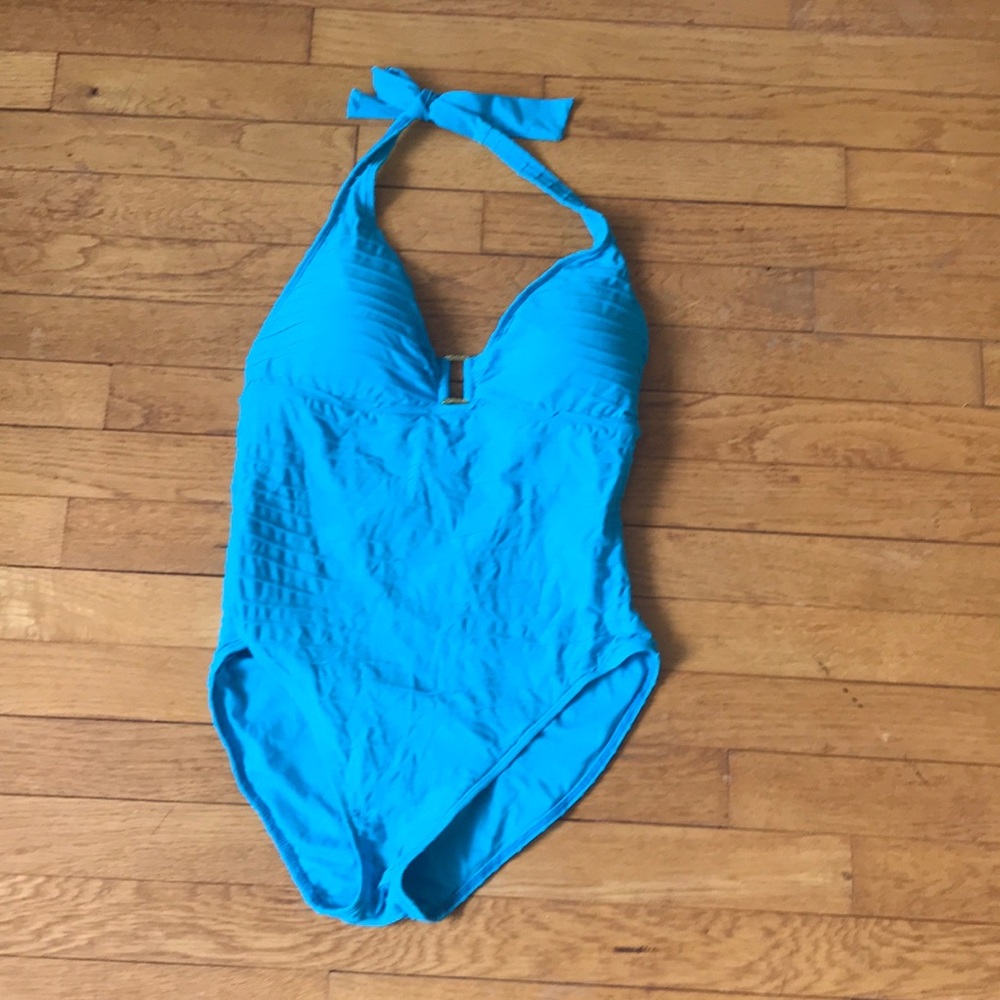 Lauren Ralph Lauren Sky Blue One Piece Swimsuit